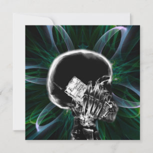 X-ray Fractal Flower Smartphone Skeleton - Teal