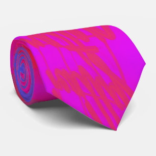 X-ray Girls Glitch Art Grid Hot Pink Tie