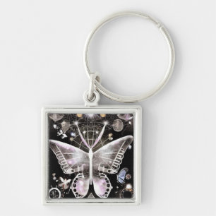 X-Ray Glow Abstract Butterfly Keychain