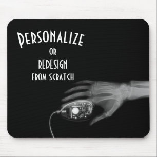 X-Ray Hand & Computer Mouse - B&W Pad