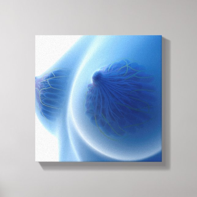 X-Ray Image Of Female Breast Anatomy Canvas Print (Front)