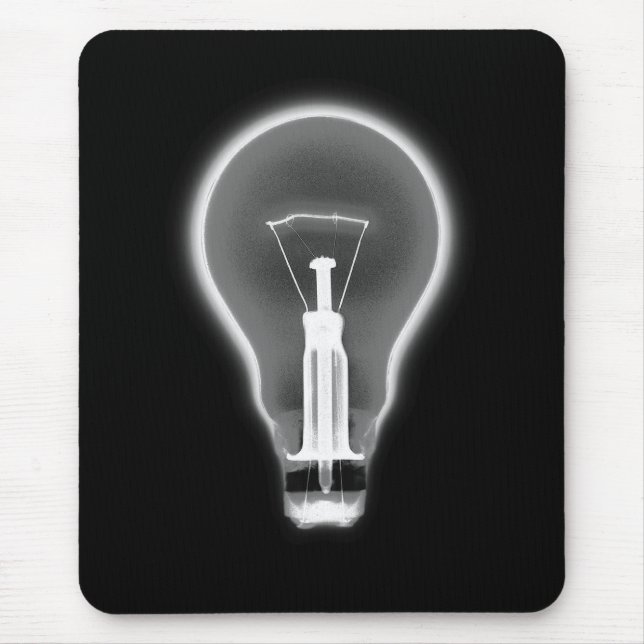 X-RAY LIGHT BULB BLACK & WHITE MOUSE PAD (Front)