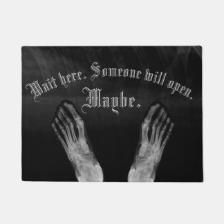 X ray radiology medical feet wait here doormat