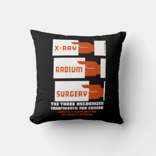 X-Ray, Radium, Surgery Throw Pillow