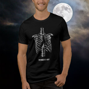 X-ray Rib Cage Funny Halloween Customize Tri-Blend Shirt