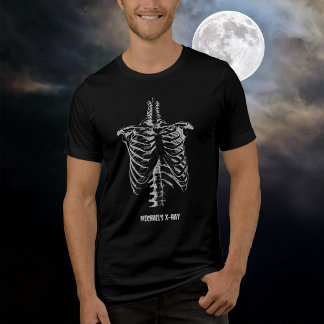 X-ray Rib Cage Funny Halloween Customize Tri-Blend Shirt