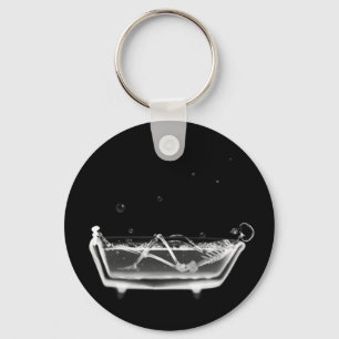 X-Ray Skeleton B&W Bath Time Keychain