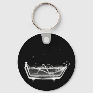 X-Ray Skeleton B&W Bath Time Keychain