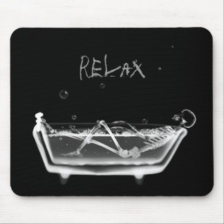 X-Ray Skeleton B&W Bath Time - Relax Mouse Pad