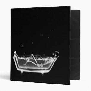 X-Ray Skeleton B&W Bath Time Tub Binder