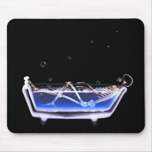 X-Ray Skeleton B&W Bath Time Tub Original Mouse Pad