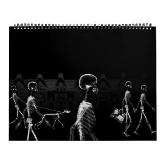 X-Ray Skeleton Black & White Calendar