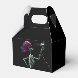 X-Ray Skeleton Blow Drying Hair Favor Box