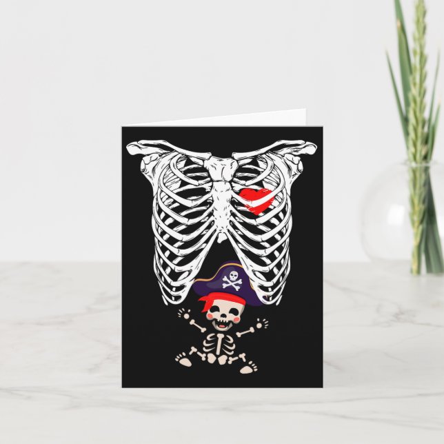 X-ray Skeleton Funny Pregnancy  Card (Front)