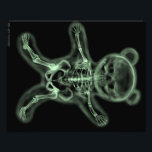 X-ray skeleton of a scare bear pop art poster<br><div class="desc">This skeleton x-ray image of a scare bear is the perfect piece of pop art. It's a fun poster…not just your ordinary bear! And watch out for those fangs!</div>