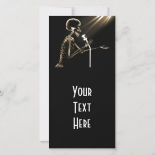 X-RAY SKELETON SINGING ON RETRO MIC - SEPIA