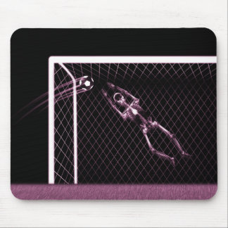 X-RAY SKELETON SOCCER GOALIE PINK MOUSE PAD