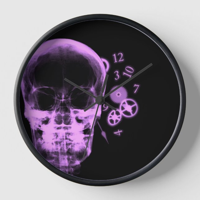X-Ray Skull & Clock Parts - Pink (Front)