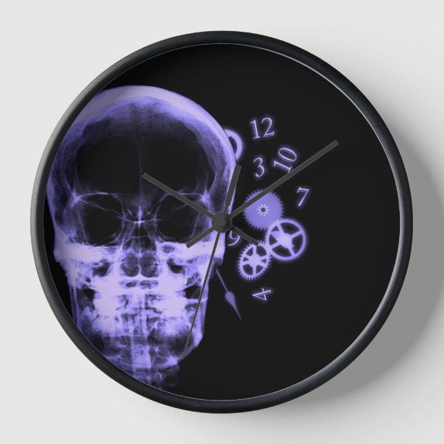 X-Ray Skull & Clock Parts - Purple  (Front)