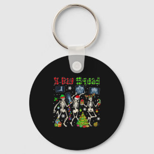 X-ray Squad Xmas Three Santa Reindeer Elf X-ray Sk Keychain