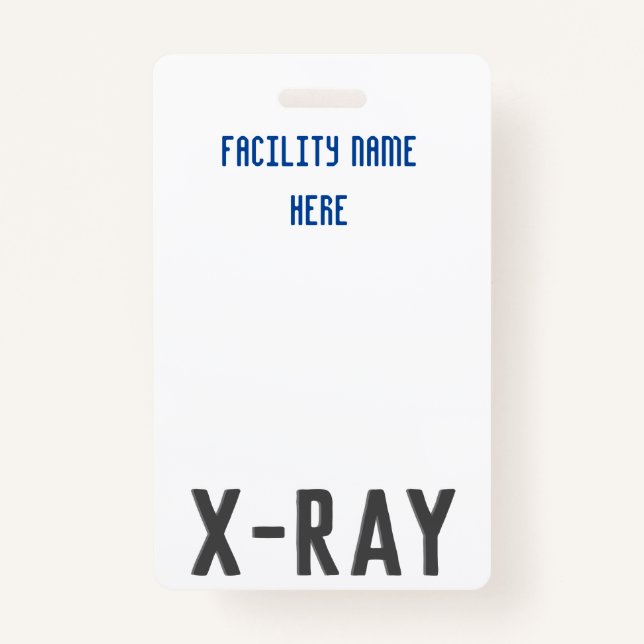 X-Ray Tech Badge Hanger (Front)