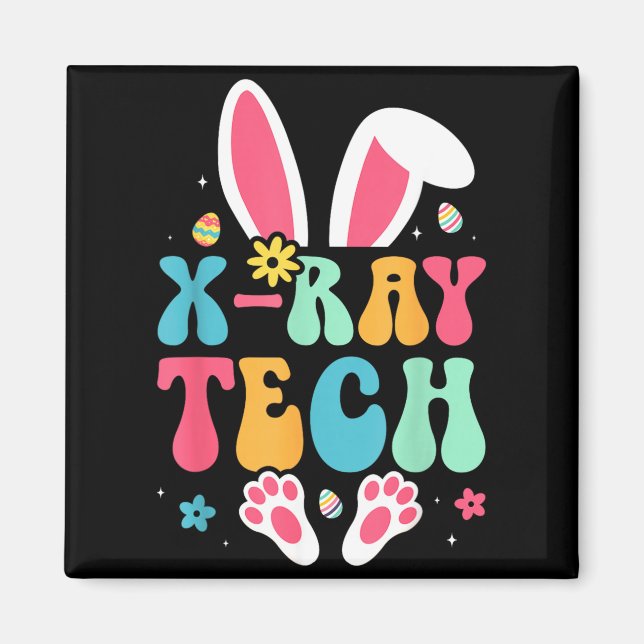 X-Ray Tech Bunny Eggs Radiology Easter Day Magnet (Front)