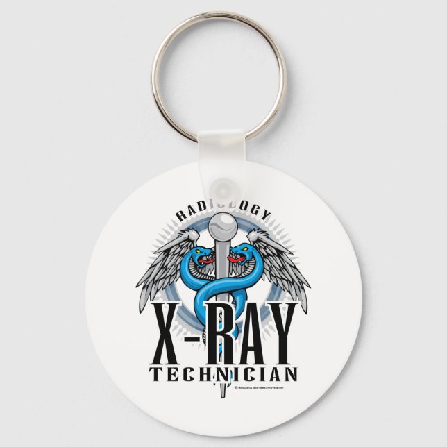 X-Ray Tech Caduceus Keychain (Front)