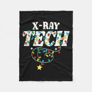 X-ray Tech Christmas Radiologic Technologist Techs Fleece Blanket