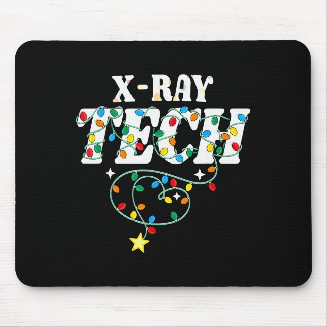 X-ray Tech Christmas Radiologic Technologist Techs Mouse Pad (Front)