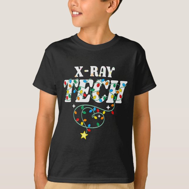 X-ray Tech Christmas Radiologic Technologist Techs T-Shirt (Front)