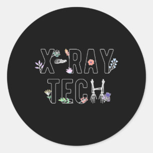 X-Ray Tech Flowers X-Ray Technologist Xray Tech Classic Round Sticker