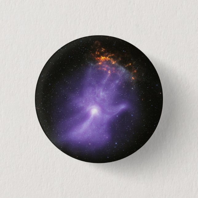 X-Ray Telescopes Ghostly Cosmic Hand 1 Inch Round Button (Front)