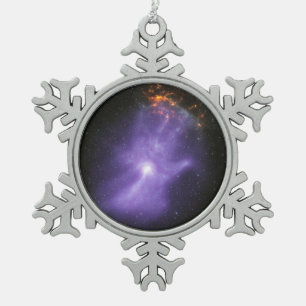 X-Ray Telescopes Ghostly Cosmic Hand Snowflake Pewter Christmas Ornament