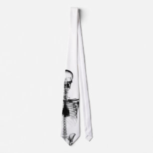 X-Ray Vision B&W Single Skeleton Neck Tie