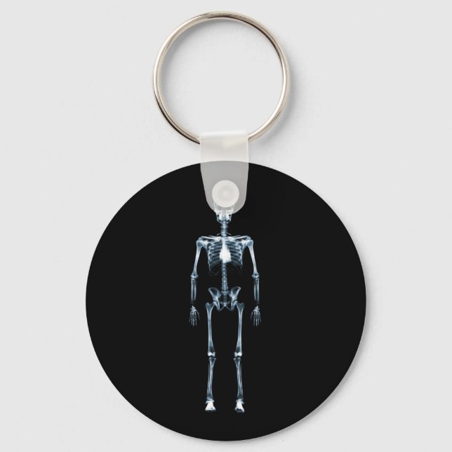 X-Ray Vision Blue Single Skeleton Keychain (Front)