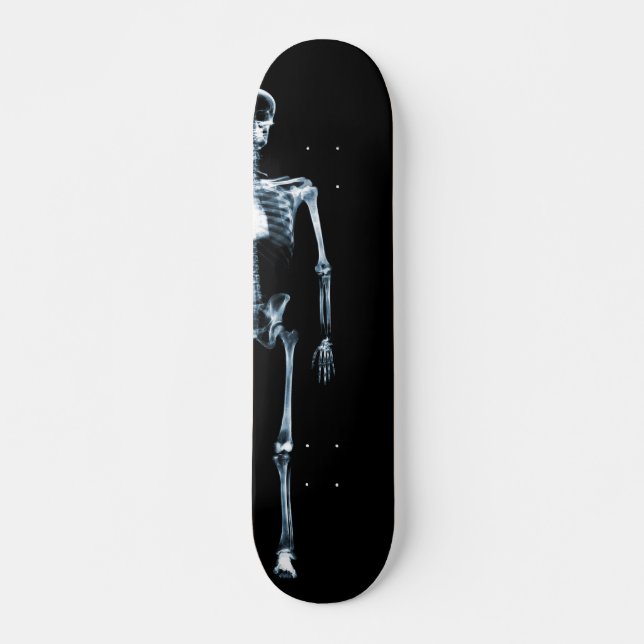 X-Ray Vision Blue Single Skeleton Skateboard (Front)