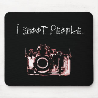 X-RAY VISION CAMERA BLACK RED - I Shoot People Mouse Pad