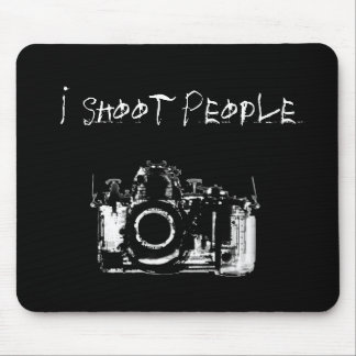 X-RAY VISION CAMERA BLACK WHITE - I Shoot People Mouse Pad