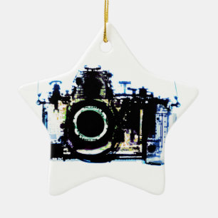 X-RAY VISION CAMERA - ORIGINAL BLUE CERAMIC ORNAMENT