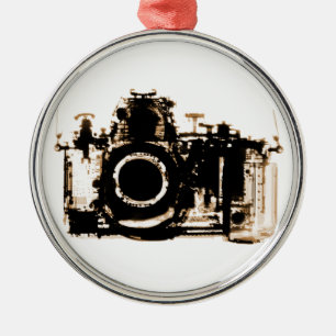 X-RAY VISION CAMERA - SEPIA METAL ORNAMENT