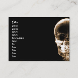 X-RAY VISION SKELETON SKULL - ORANGE BUSINESS CARD