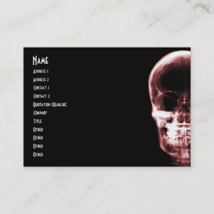 X-RAY VISION SKELETON SKULL - RED BUSINESS CARD