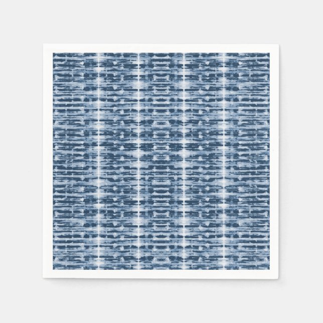 X-Ray Watercolor Shibori Stripe Cocktail Napkins (Front)
