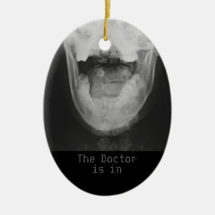 X-rayed 3 ceramic ornament