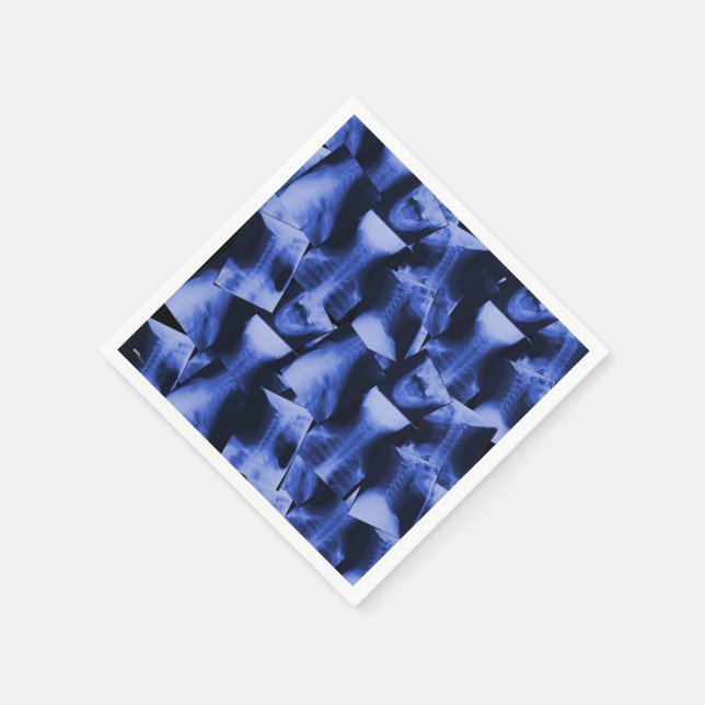 X-Rayed Electromagnetic Blue Napkin (Corner)