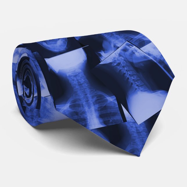 X-Rayed Electromagnetic Blue Tie (Rolled)