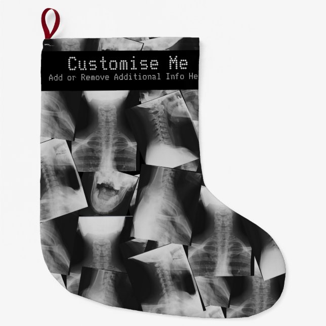 X-Rayed (Original) Large Christmas Stocking (Front)