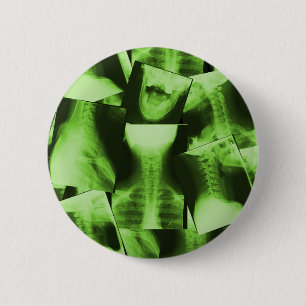X-rayed - Radioactive Green 2 Inch Round Button