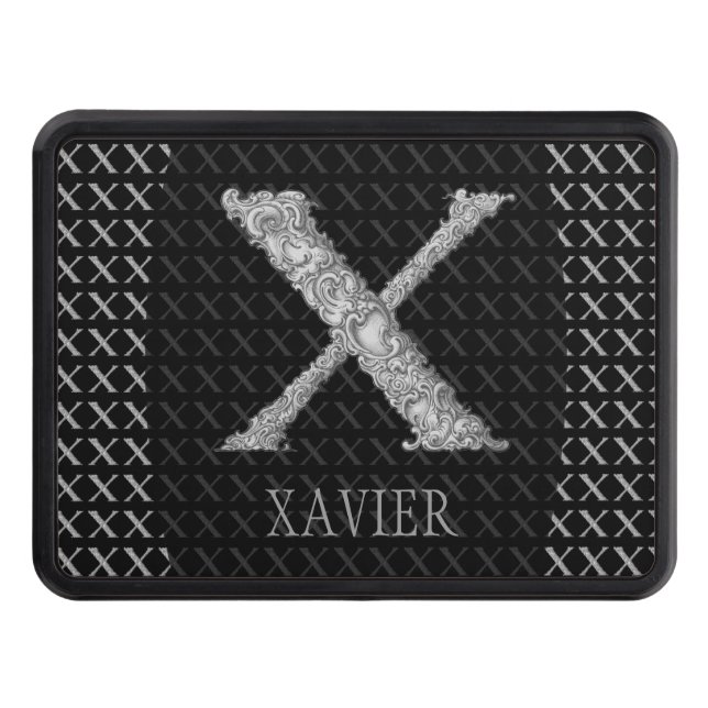X - The Falck Alphabet (Silvery) Trailer Hitch Cover (Front)