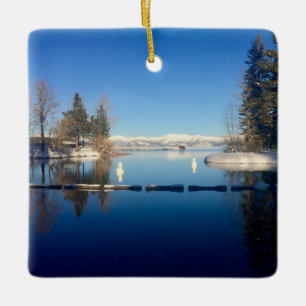 X: The Plentiful Lake Ceramic Ornament